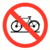 Piktogramm Fahrräder nicht erlaubt Ø200mm Vinyl selbstklebend